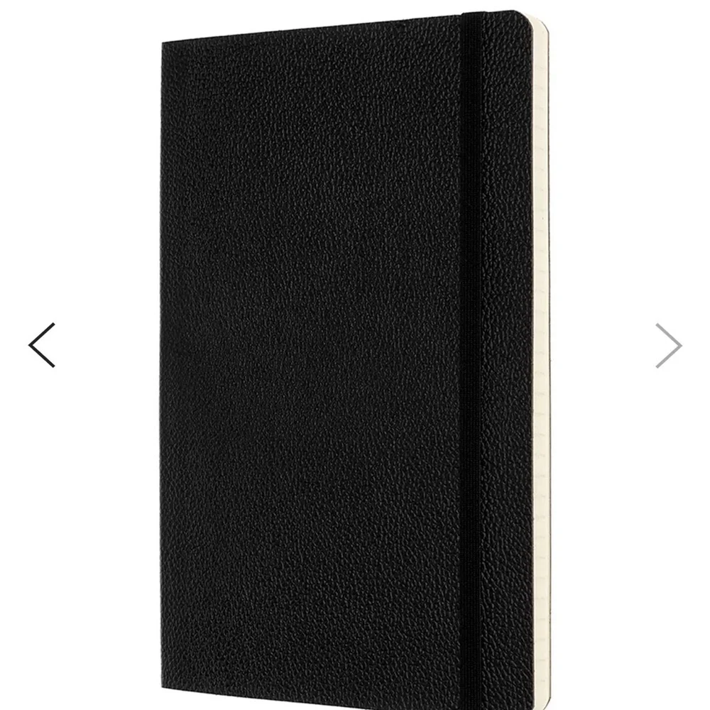 NIB Moleskine Limited Collection Leather Large Ruled Soft Cover Notebook Black